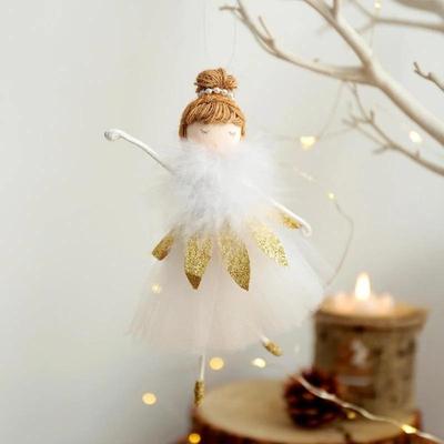 Engel Mädchen Ornament Mini Weihnachtsbaum Ornamente Ballerina Baum Hängende Ornamente Dekorative Engel Puppe Handwerk Elfen Für WEIHNACHTEN