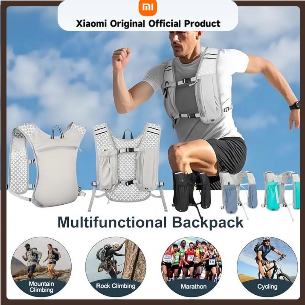 Xiaomi Men Women Running Water Bottle Storage Vest Lightweight Running Vest Reflective Hydration Water Chest Pack with Phone Holder
