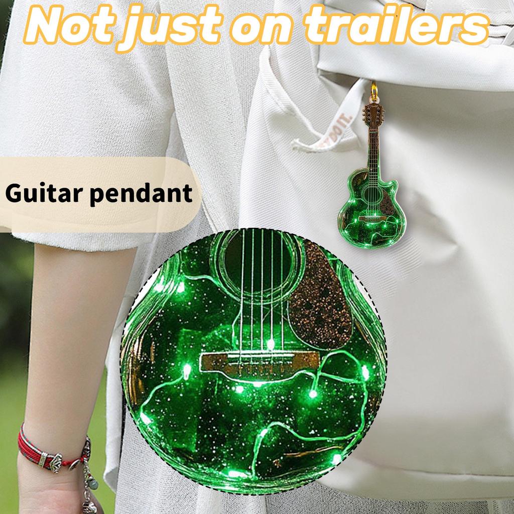 Guitar Ornament, Handmade 2D Acrylic Guitar Decoration, Holiday Gift For Music Enthusiasts