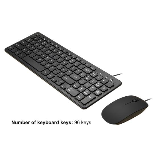 568 Praktisk skrivebordstastatur Støtsikkert 96 taster bredt kompatibel