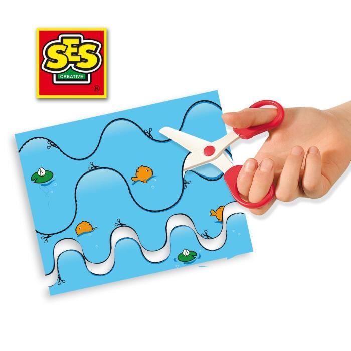 SES CREATIVE - Ich lerne schneiden - Sicherheits-Schere und Papier - Kind ab 2 Jahren