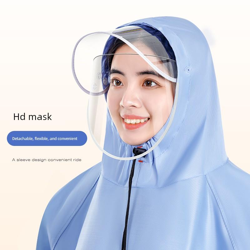 Bicycle Raincoat Adult Women's Student Only Cycling Electric Bicycle Long Full Body Rainproof Poncho