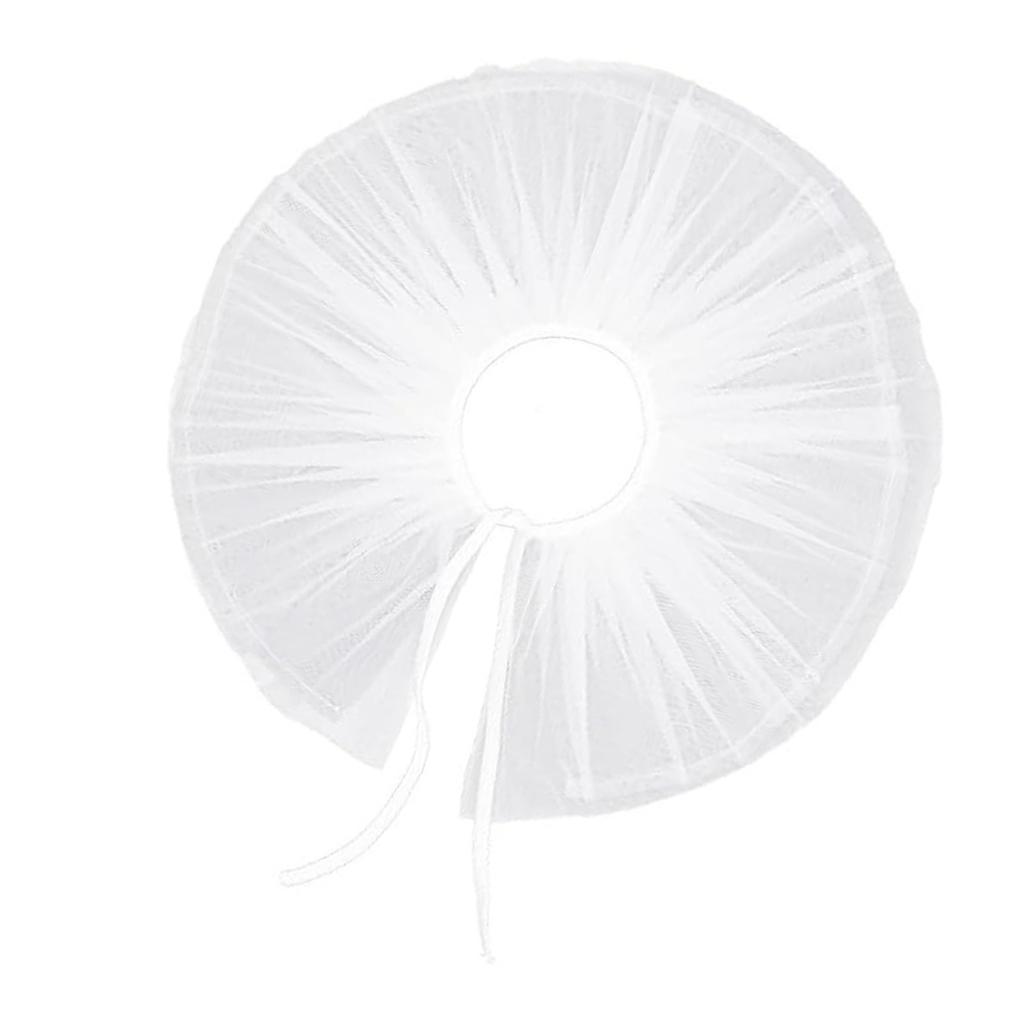 Victorian Collar Ruffled Tulle Renaissance Sheer Lapel Collar for Shirt Blouse Decorative Spread False Collar