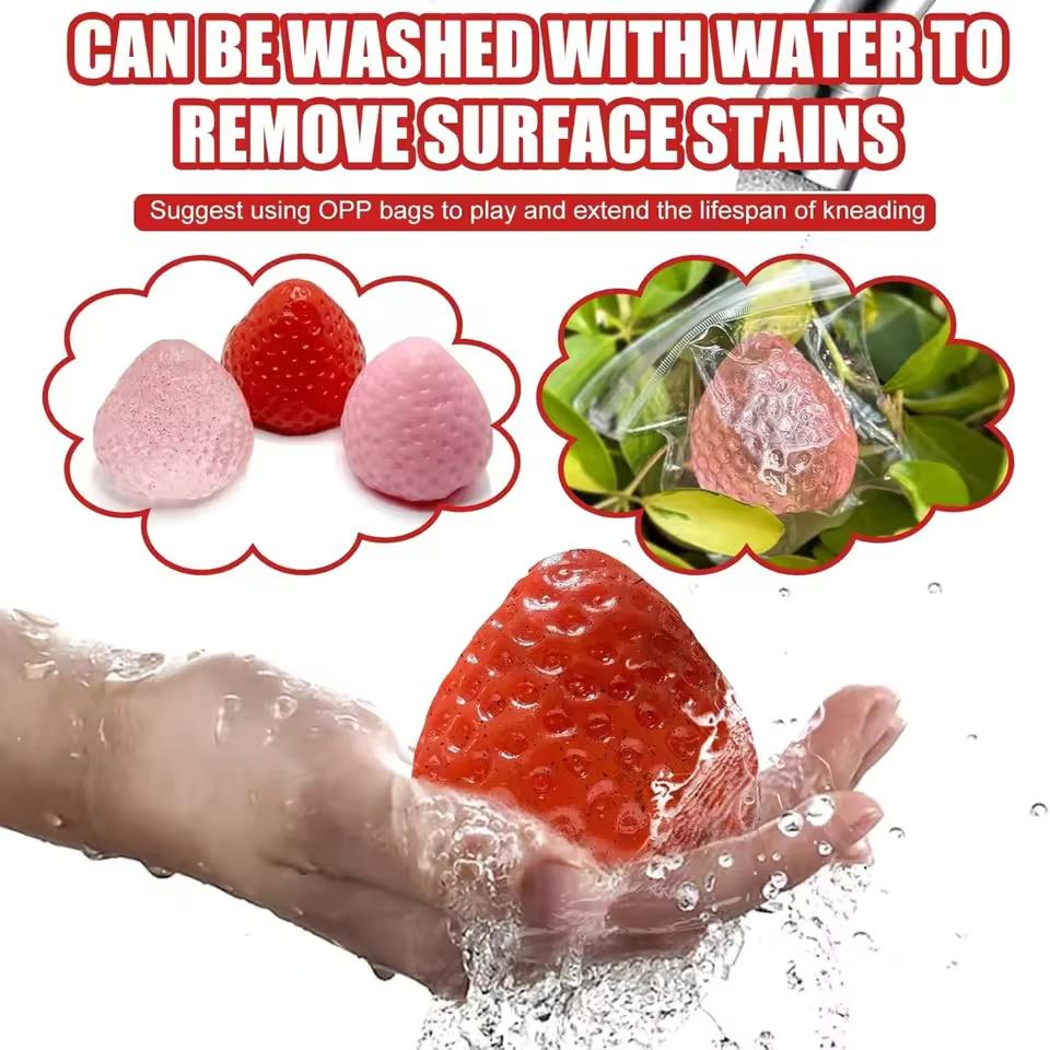 Taba Squishies Jahodové Ovocné Mačkací Hračky Kawaii Lepkavá Hračka na Stres Fidget Hračka Dárek Perfektní Stolní Doplněk Pro Děti Dospělé