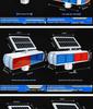 Dual-Sided LED Strobe Traffic Warning Light for Road Construction (Red & Blue)