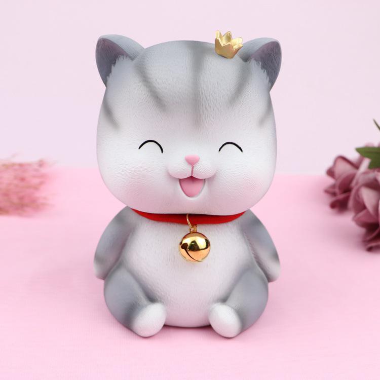 Cute Angel Cat Money Box: Exquisite Savings Jar Decor for Living Room, Bedroom, or Desktop