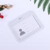 Plastic Double Sided Transparent Employees Work School Credential Badge Office Pass Id Card Holder Accessories Lanyard Decor