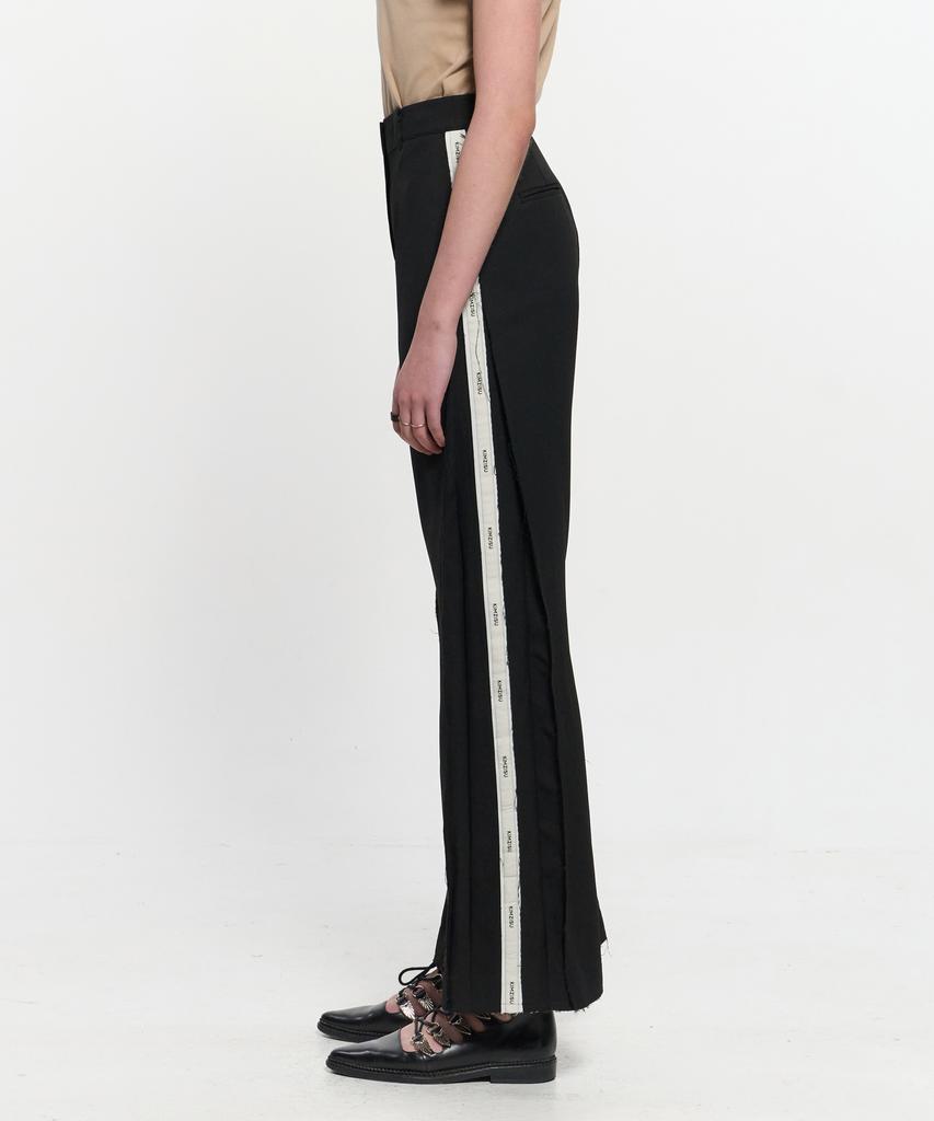 Kimjisu Pleated Logo-Tape Trousers _ Black