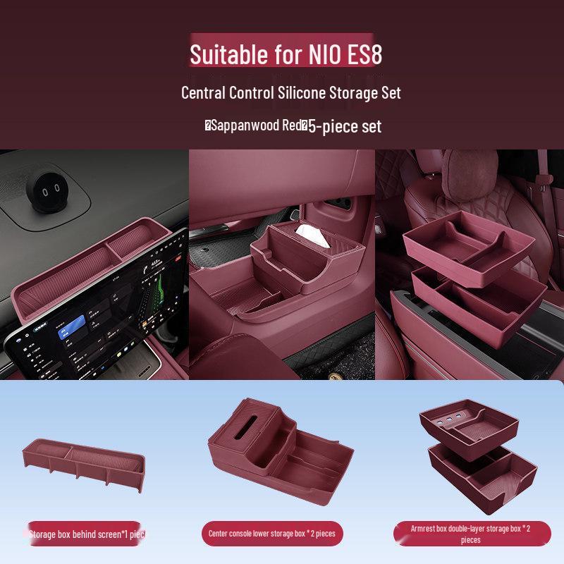 NIO ES8 Rear Console Glasses Organizer - Compatible with 26 Models, Car Storage Accessory