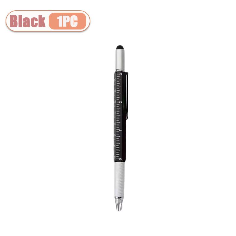 6 in 1 Multi Level Pen Stylus Multi Tool Pen with Touch Screen Caliper Level and Screwdriver Office Tool Creative Stationery