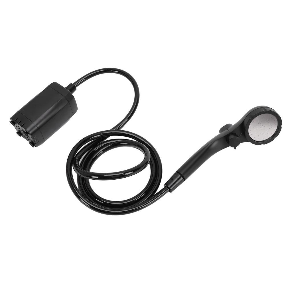 Portable Shower for Camping 6000mAh Rechargeable Camping Shower Pump with LED Display Black