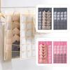 Double-Sides Underwear Bra Organizer Multifunctional Mesh Drawer Organizers Washable Closet Door Hanging Bag Clothes Divider Box