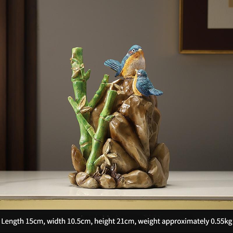 Новый Китайский Стиль Гостиная Креативные Бамбуковые Украшения Синтетическая Смола Поделки Модные и Роскошные Домашние Растения Декорации