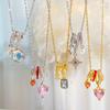 Copper Plated 18k Real Gold Love Necklace Zircon Collarbone Chain Exquisite Versatile Necklace Women's Accessories