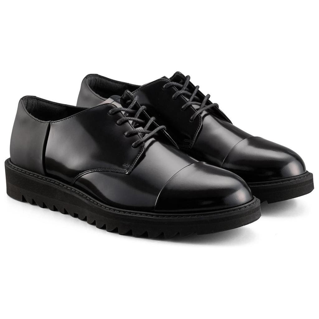 Onitsuka Tiger Derby Black Polished Leather Men Sneakers 1181A587-001