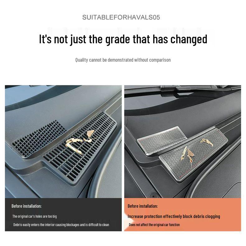 Stainless Steel Dust Cover for Changan Deep Blue S05 Engine Compartment, Modified Air Conditioning Intake Insect Screen