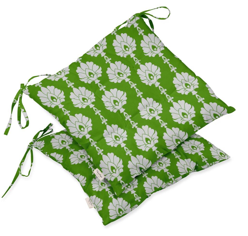 Vargottam Indoor Outdoor Tufted Printed Square Seat Patio Cushion Set Of 2 Water Resistant Patio Furniture Seat Cushion 19-inches, Brown |