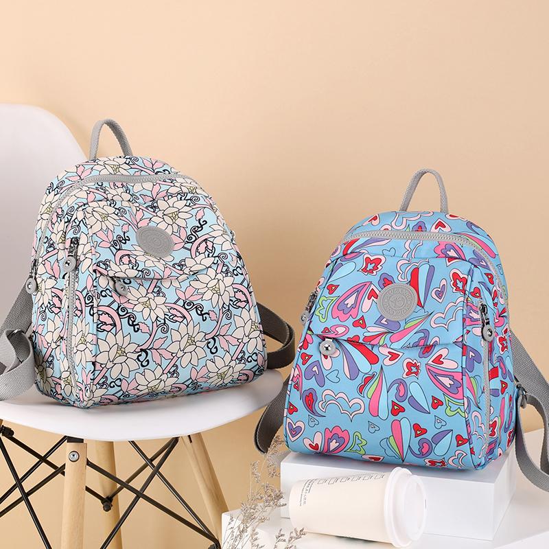 Printed Backpack Large Capacity Nylon Travel Bag Women's Backpack