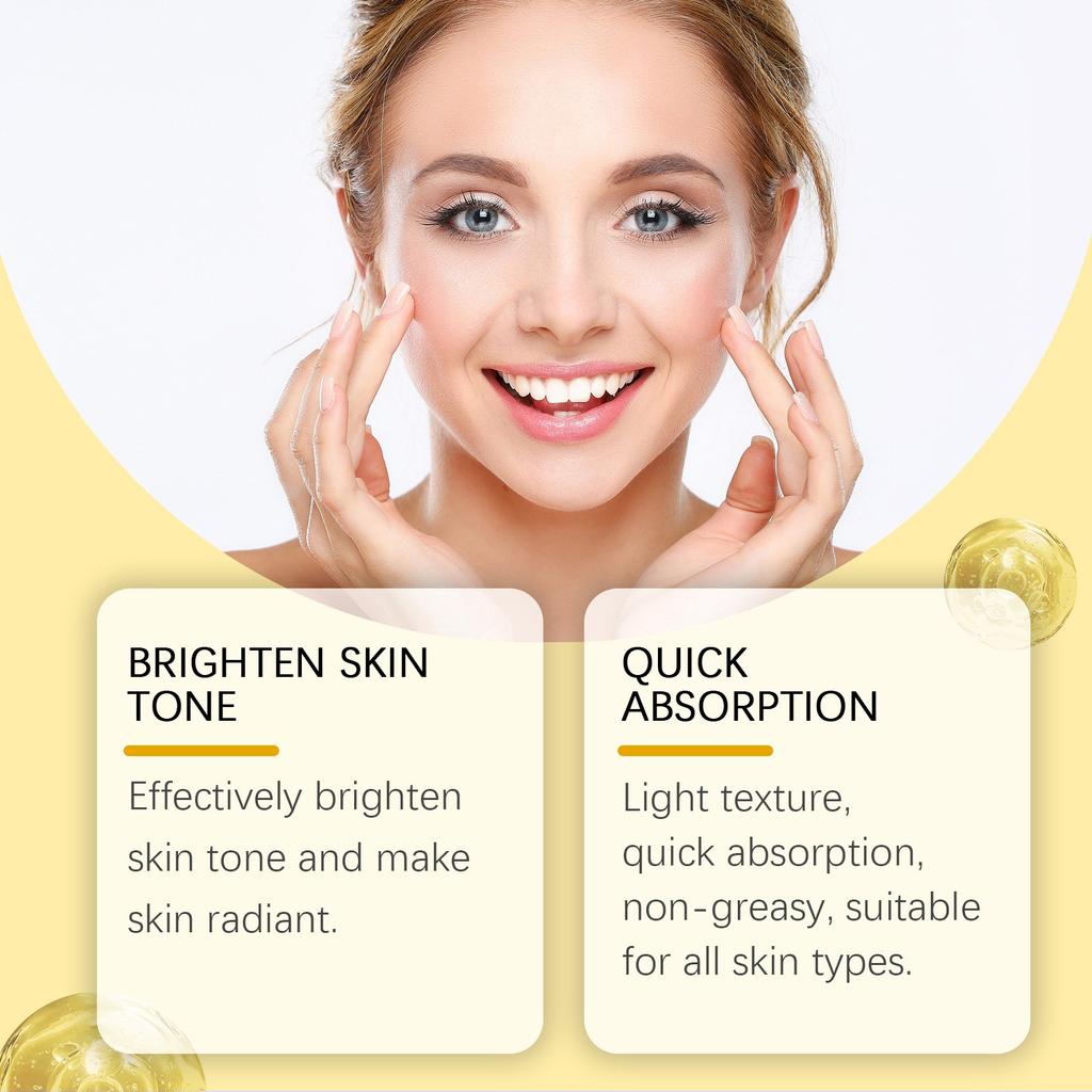 Bělící žlutý peelingový olej Skin Oil Bělící tělový olej Výživný a rozjasňující olej pro péči o pleť zlepšuje jednotnost tónu pleti Exfoliátor 30ml