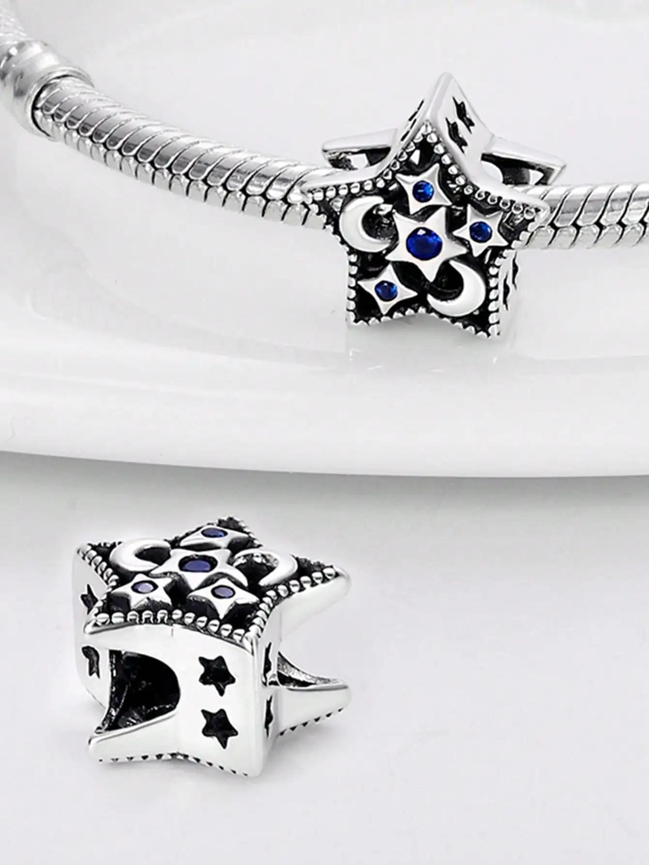 

Charm Bead Charms Plata Stars and Moon Bead Charms Ideal For Charm Bead Charms Originales Bracelets Bead Charms Jewellery Making Womens Gift