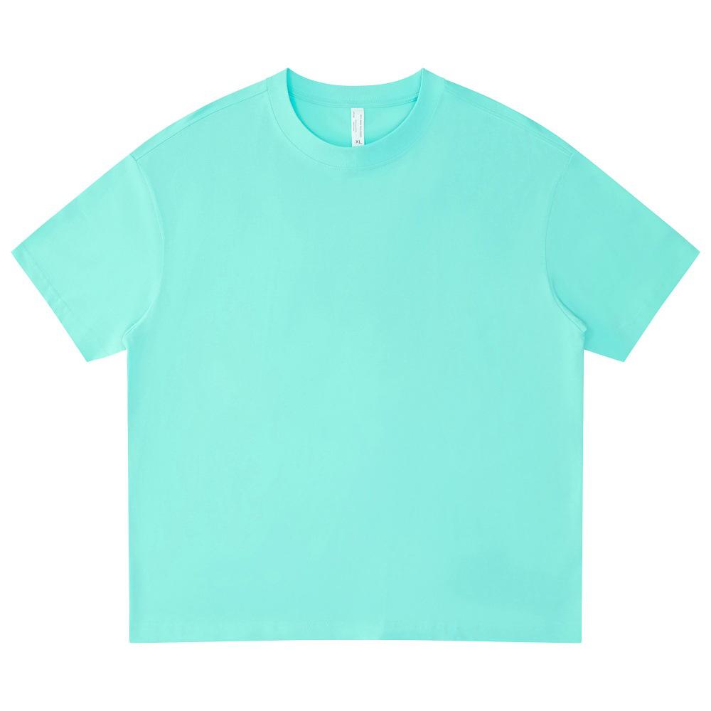 LVLV American Brand Trendy 275g Pure Cotton Loose T-shirt and Sports Shorts Set for Men, Women, and Kids.