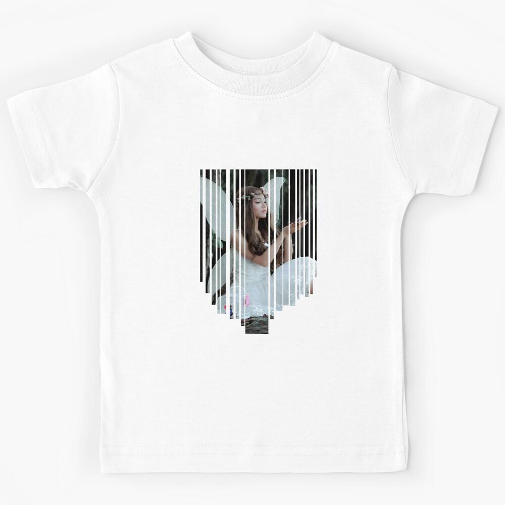 White Winged Fairy Holding a Bird - Fairy Court Design Kids T-Shirt 150