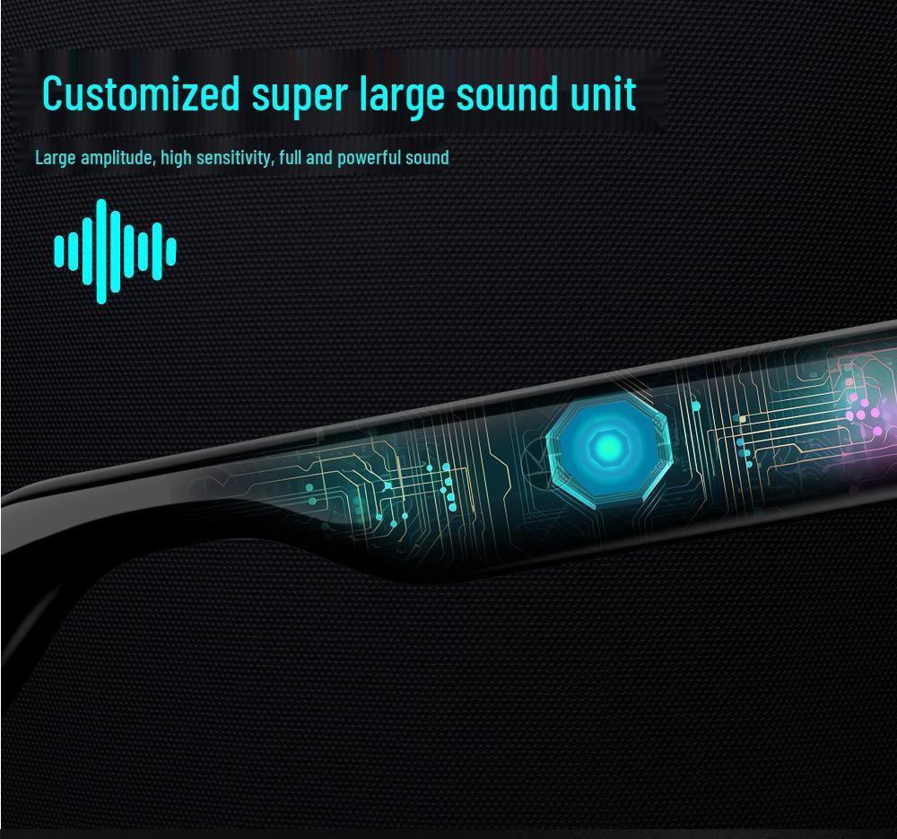 Óculos de Sol de Áudio Bluetooth Inteligentes Unissex com Bateria de Ultra Longa Duração e Bloqueio de Luz Azul