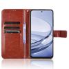 For ZTE Axon 60 (ZTE Blade V60) Leather Phone Case Wallet Crazy Horse Texture
