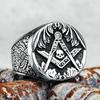 Freimaurer Totenkopfring 316L Edelstahl Herren Auge der Wahrheit Freimaurerei Rock für Fahrer Männlich Freund Schmuck Bestes Geschenk Großhandel