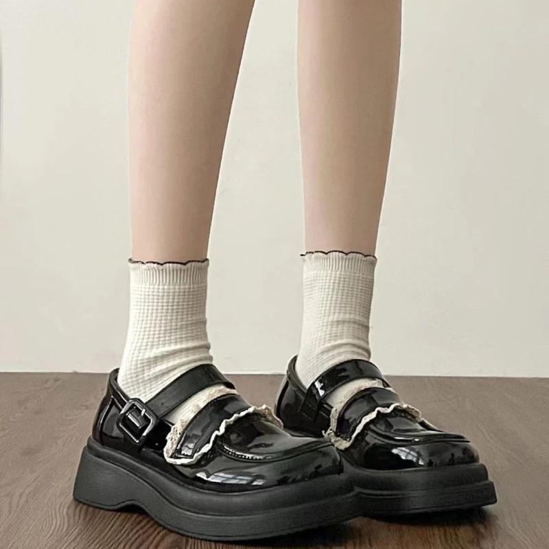 Fashion Round Toe Women's Shoes Platform Ladies Pumps with Medium Heels Loafers Elegant Dress Popular on Promotion Summer 2025 Slip Chic