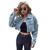 Giacca di Jeans da Donna Transfrontaliera - Stile INS Europeo e Americano, Giacca Corta alla Moda Versatile Casual