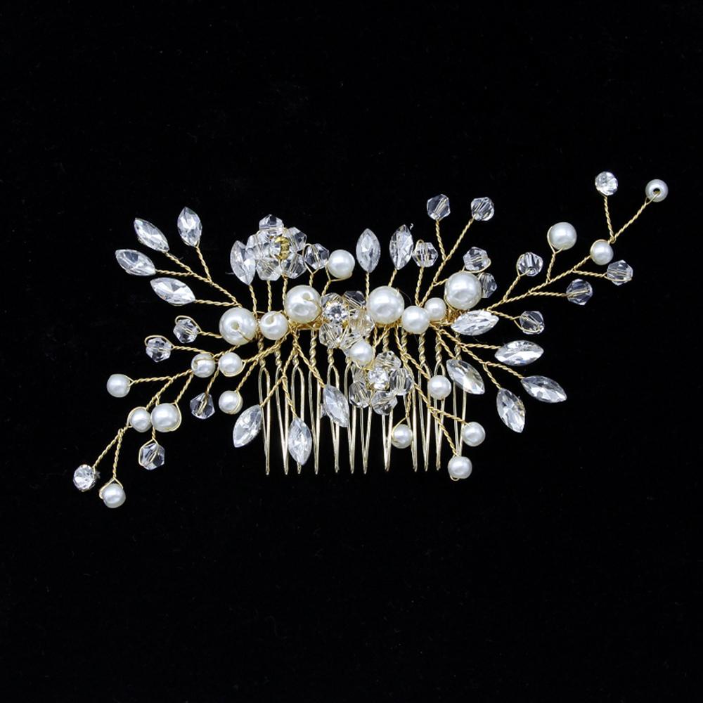 

1pc Pearl Exquisite Hair Comb Hair Accessory Rhinestone Women Bride Romantic Jewelry Versatile Elegant Luxurious Headwear Gift