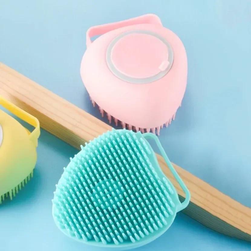 Cleaning Mud Dirt Remover Massage Back Scrub Showers Bubble Non-toxic Brushes Bath Brush with Hook Soft Silicone Foot Brush