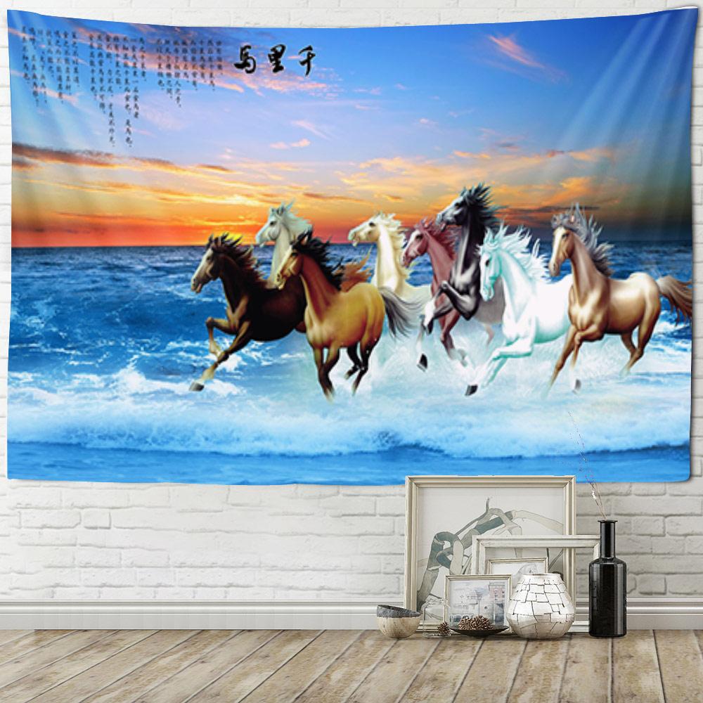 

Животное скачущая лошадь настенный гобелен Art Maxima декоративное одеяло занавеска украшение для комнаты гостиной 100X75CM