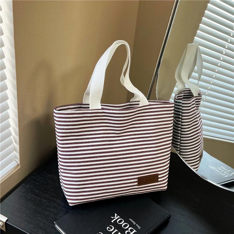 Stylish Striped Tote Bag: Lightweight, Versatile & Perfect for Back to School - Trendy Women's Phone Bag