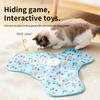 Moving Concealed Feathers Smart Cat Toys Motion Activated Pet Toy Cover  Hide and Seek Play