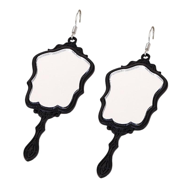 Exquisite Mirror Earrings Reflective Mirror Pendant Stud Earring for Women Girl