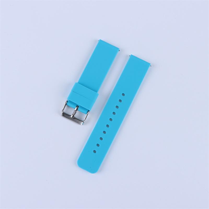Bracelet de Montre Connectée en Silicone Imperméable Multicolore avec Barres à Dégagement Rapide en Tailles 16/18/20/22/24 mm