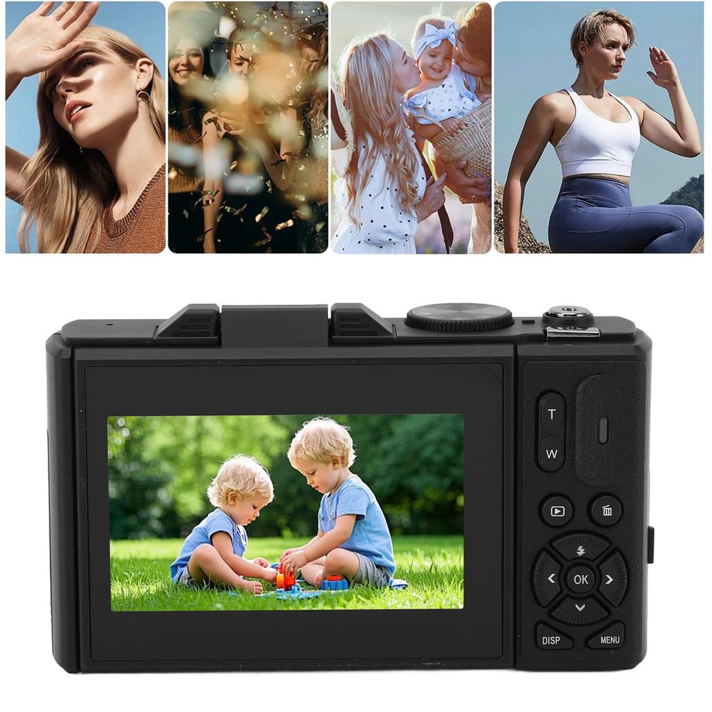5K Digital 75MP HD Blogging Camera for Small Camera with 18X Digital Retro Camera with Travel Photo Screen Camera, Photography, Autofocus, Zoom,