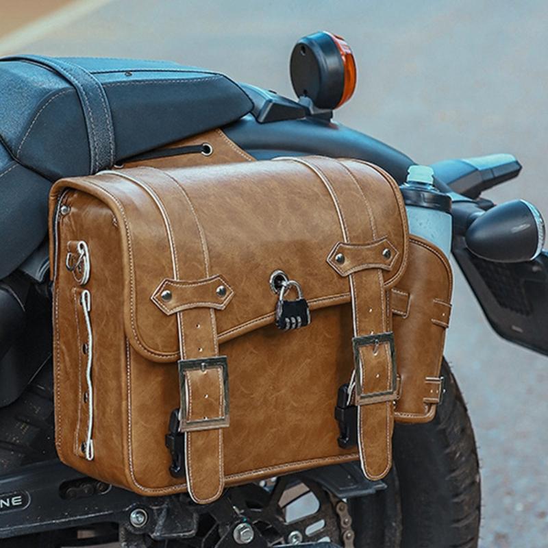 Retro Style Saddlebag Motorcycle Tool Bag Waterproof Travel Luggage Storage Bag Over Saddlebags Motorbike Accessories