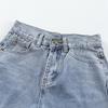 Classic and Minimalist Fashion Versatile Broken Holes Female Summer High Waist Thin Thin Section Loose A-line Denim Shorts Individuality Trendiness