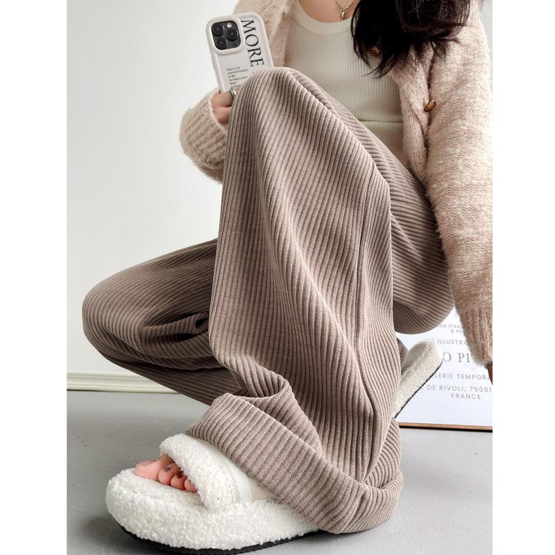 Femeii pantaloni largi cu picior larg primăvara și toamna îmbrăcăminte pentru femei noi lejere drepte drapaj leneș mopping casual lungi pantaloni