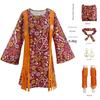 Halloween Cosplay Costume for Women, Tassel Hippie Outfit, Retro Hippie Performance Costume, Cosplay Performance Costume for Women