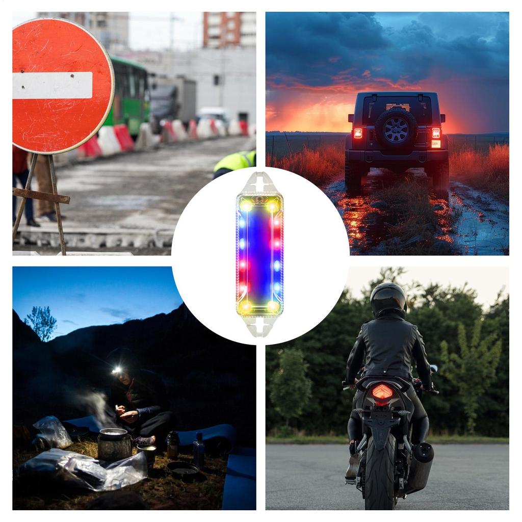 Strobe Light For Truck Solar Wireless LED Lights Car Exterior Anti Collision Warning Safety Solar Waterproof Flashing Lamp For