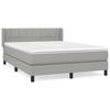 3129713 vidaXL Divan Bed with Mattress Light Grey 140x200cm Fabric