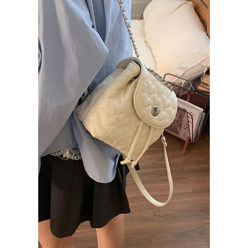 Рюкзак-сумка с ромбовидной цепочкой Xiaoxiangfeng женский 2025 новая мода корейская версия повседневный рюкзак на плечо сумка-ведро