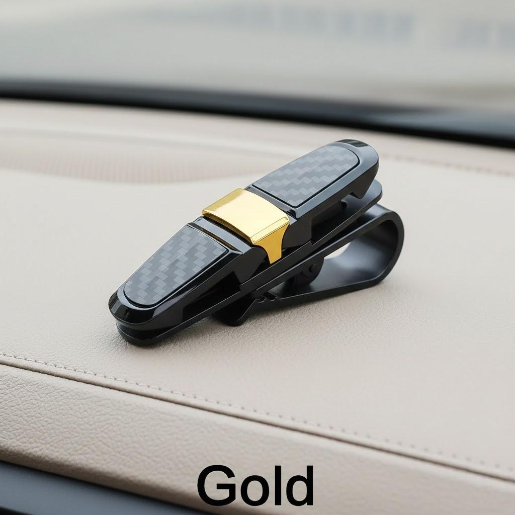 Car Sunglasses Holder 180 Degree Rotation Organizer Double Ended Clip Premium Clip Hanger Mount