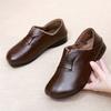Genuine Leather Women Shoes Low Heel Warm Fur Mom's Shoes Soft Bottom Loafers Comfy Flats Ladies Casual Shoes