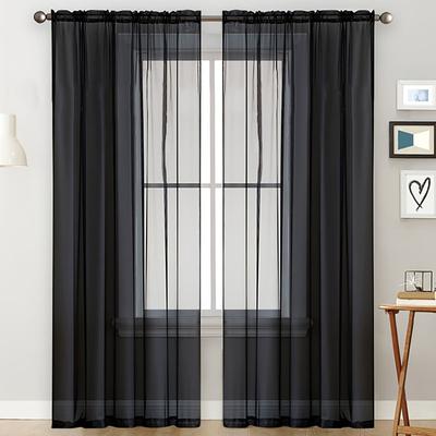 Chiffon Sheer Window Curtains For Living Modern Simple Curtain Gauze Semi-Blackout Balcony Thin Window Screen