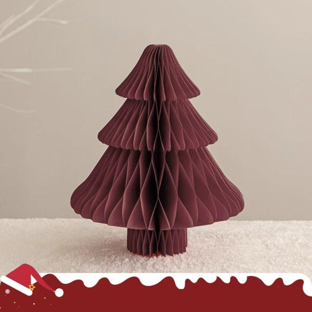 Paper Christmas Tree Christmas Tree Ornaments DIY Folding Desktop Small Christmas Trees Home Decoration Christmas Tree Pendant